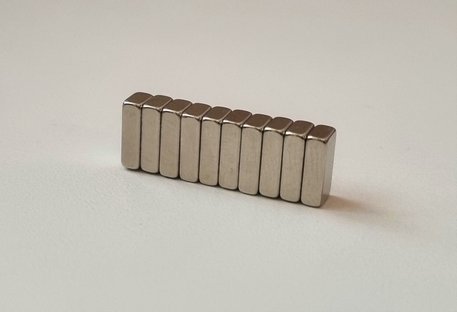 10 st Neodymium magneter (10x5x3 mm) blockmagneter
