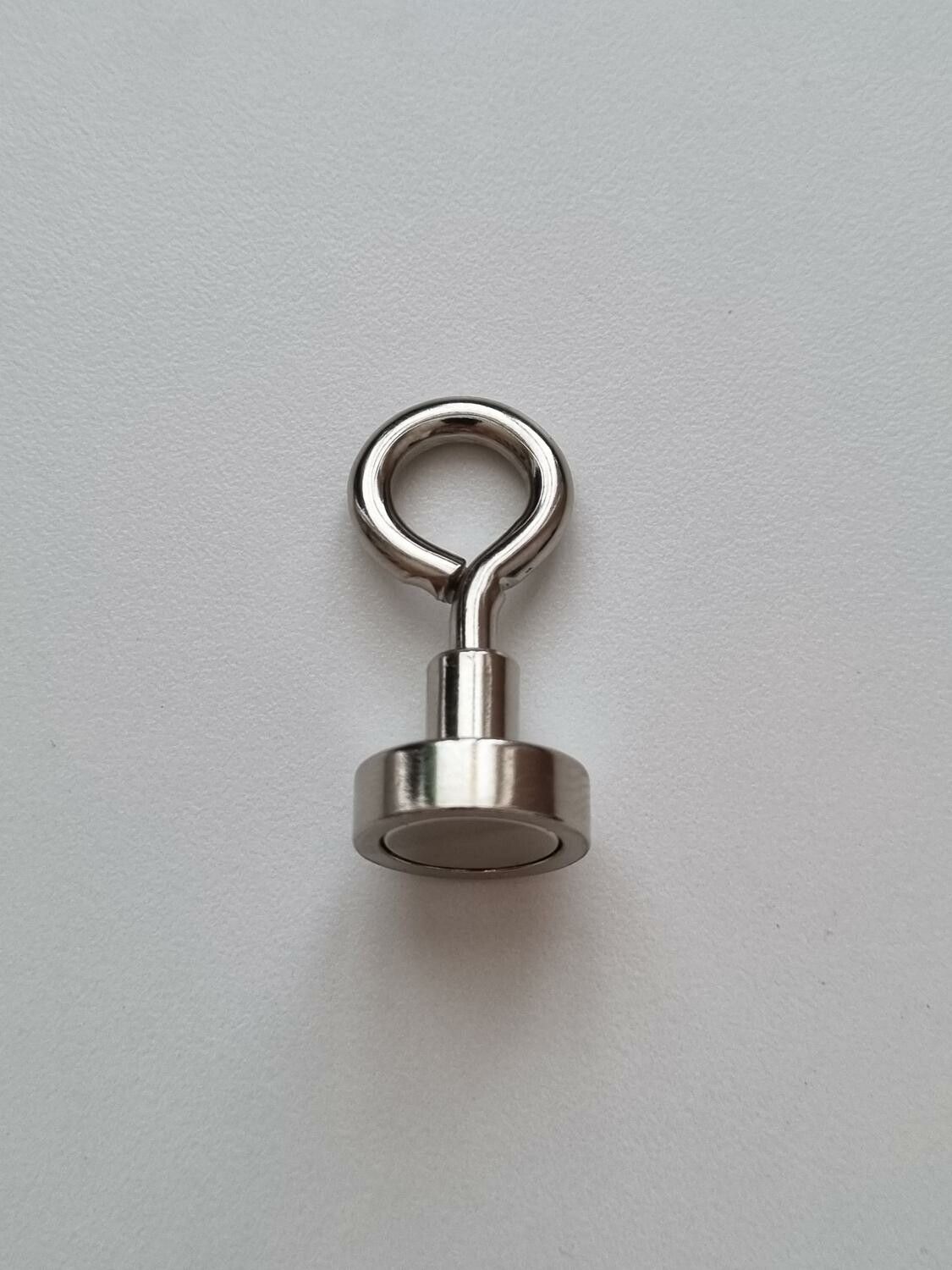 1 st Neodymium krok magnetisk krok med sluten ögla (ca 2 kg lyftkraft)