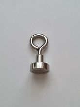 1 st Neodymium krok magnetisk krok med sluten ögla (ca 2 kg lyftkraft)