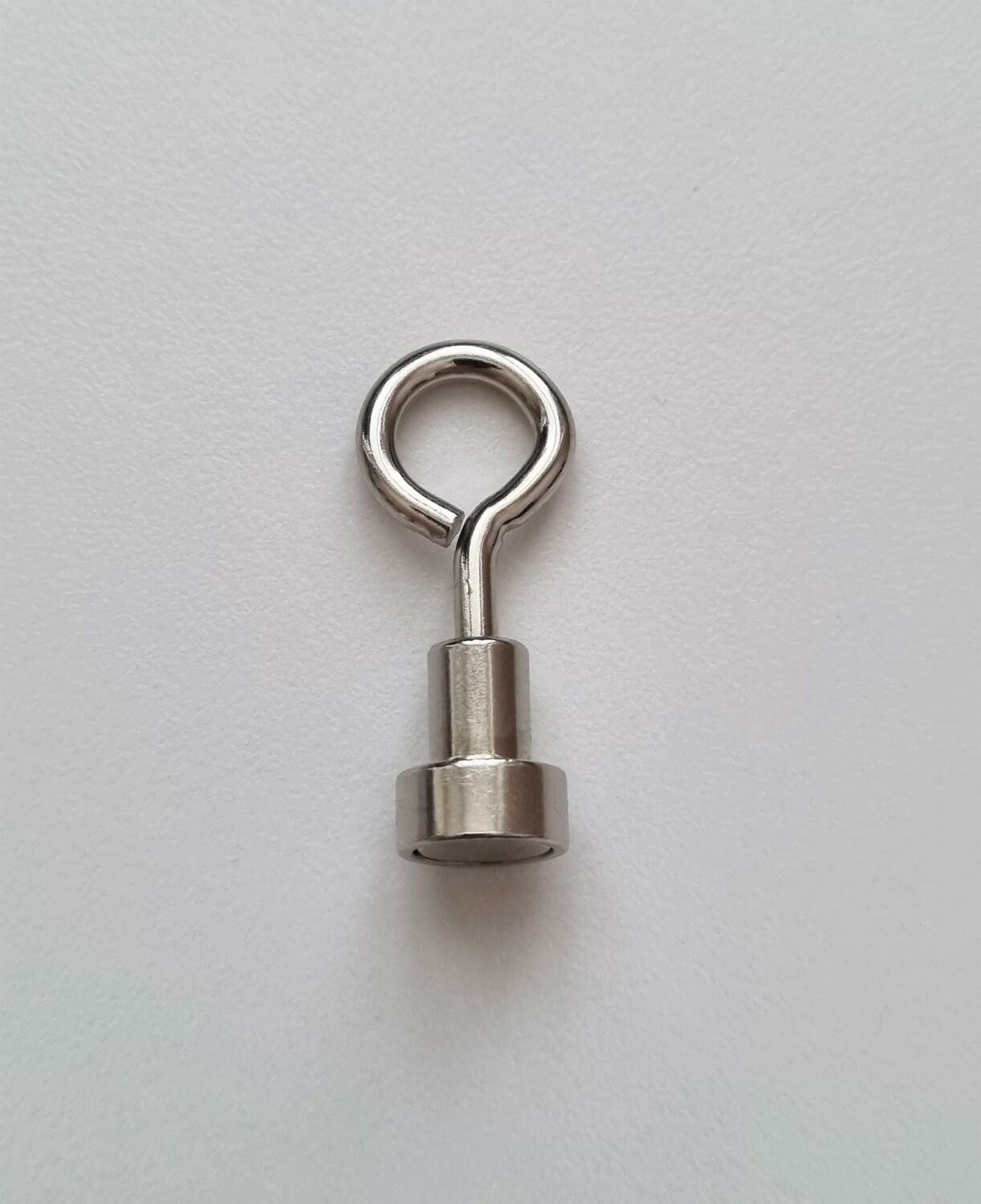 1 st Neodymium krok magnetisk krok med sluten ögla (ca 1 kg lyftkraft)