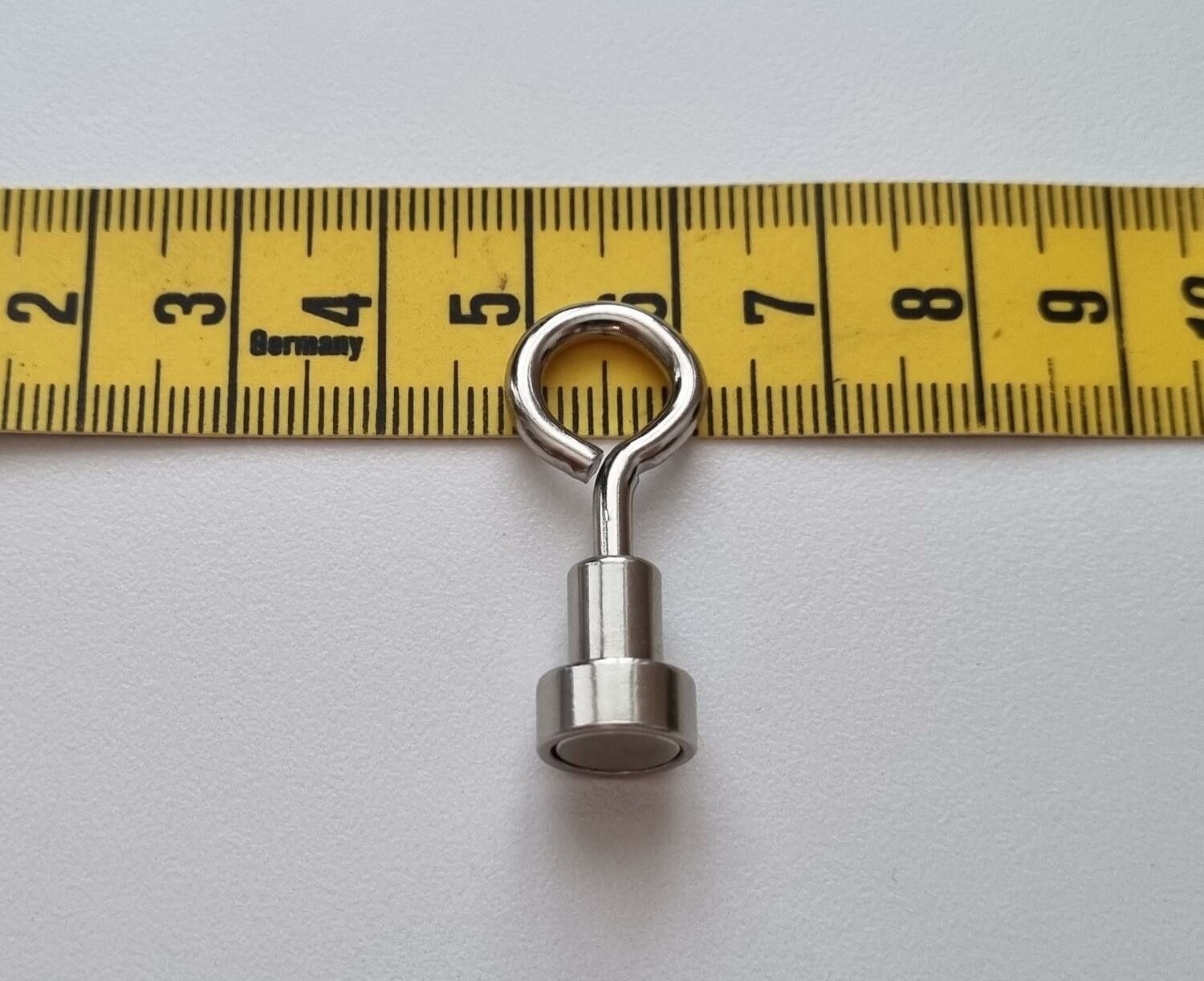 1 st Neodymium krok magnetisk krok med sluten ögla (ca 1 kg lyftkraft)