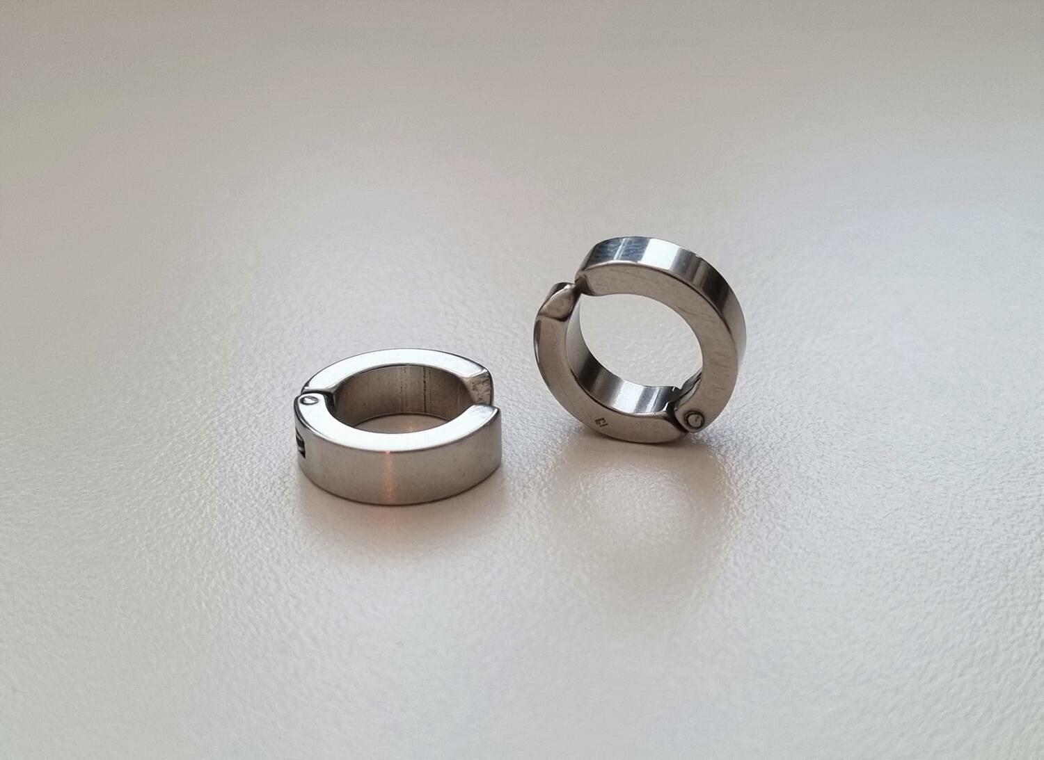 Örhängen Clips i rostfritt stål (silver)