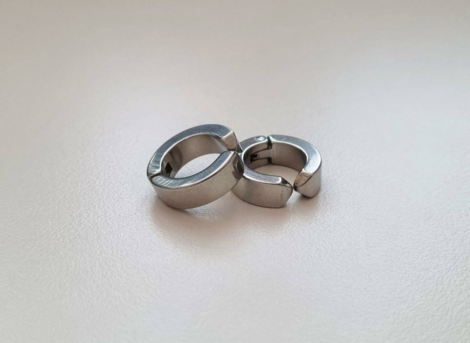 Örhängen Clips i rostfritt stål (silver)