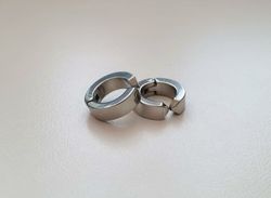 Örhängen Clips i rostfritt stål (silver)
