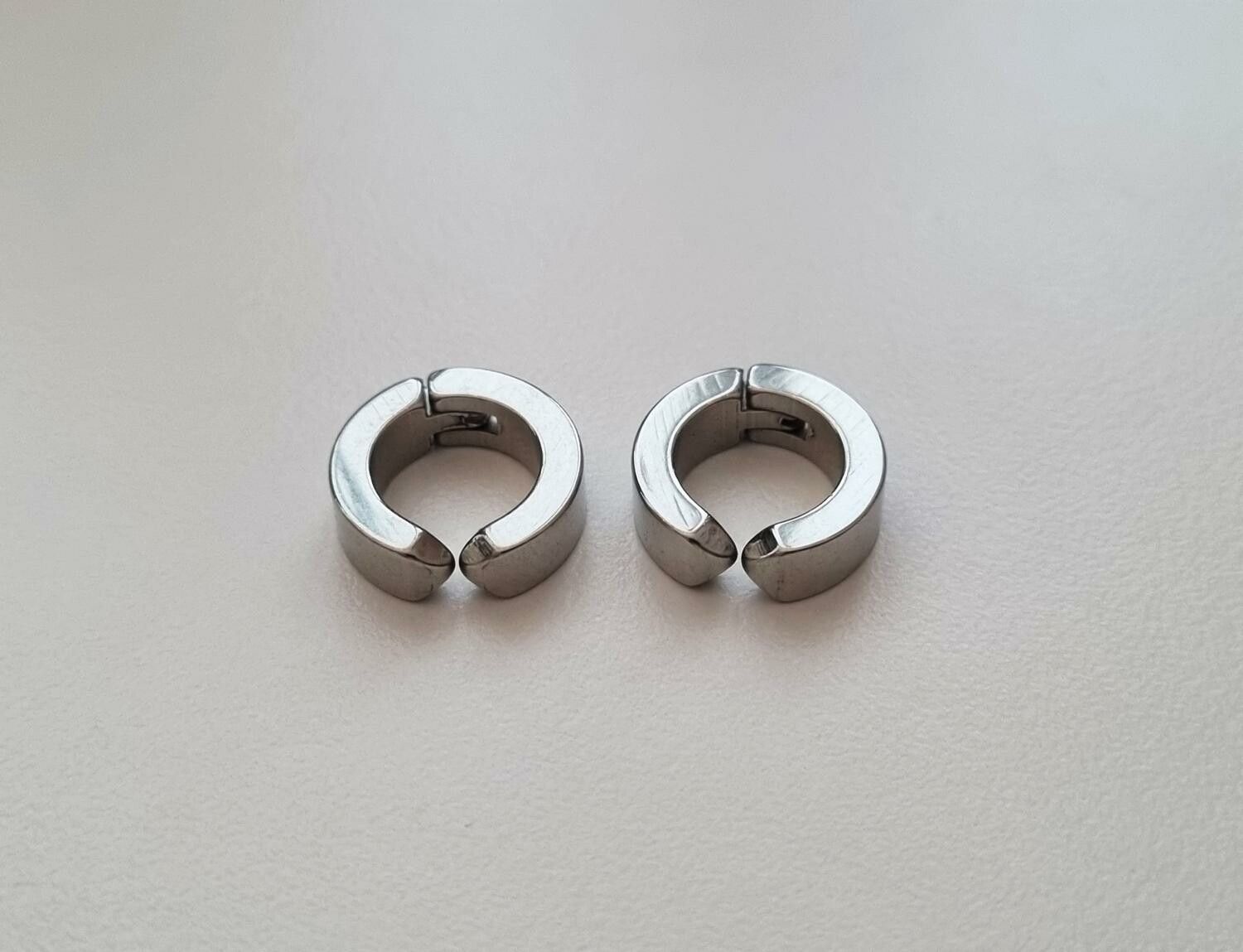 Örhängen Clips i rostfritt stål (silver)