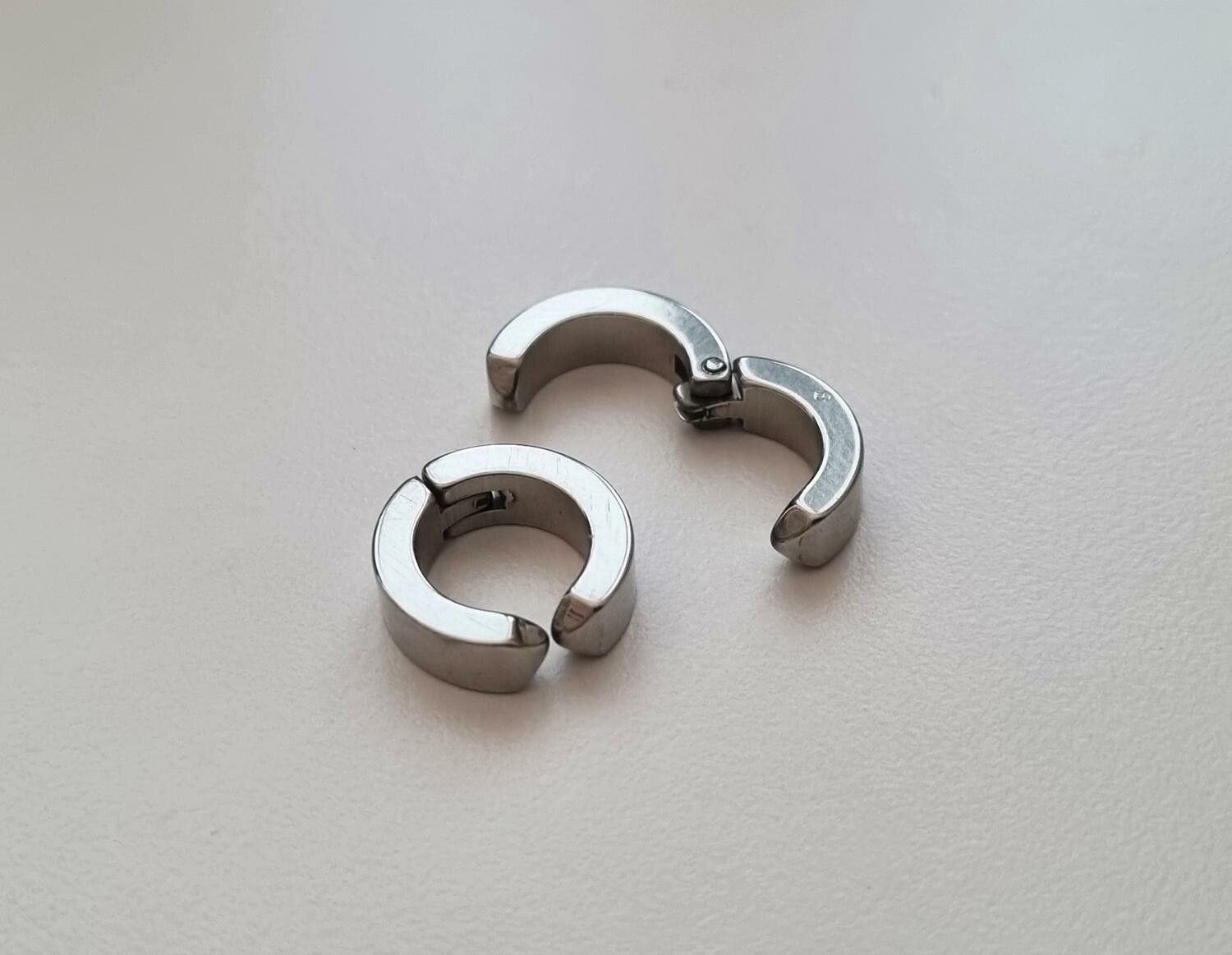 Örhängen Clips i rostfritt stål (silver)