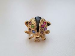 1 st söt miniatyr brosch hänge - Skalbagge (variant 4)