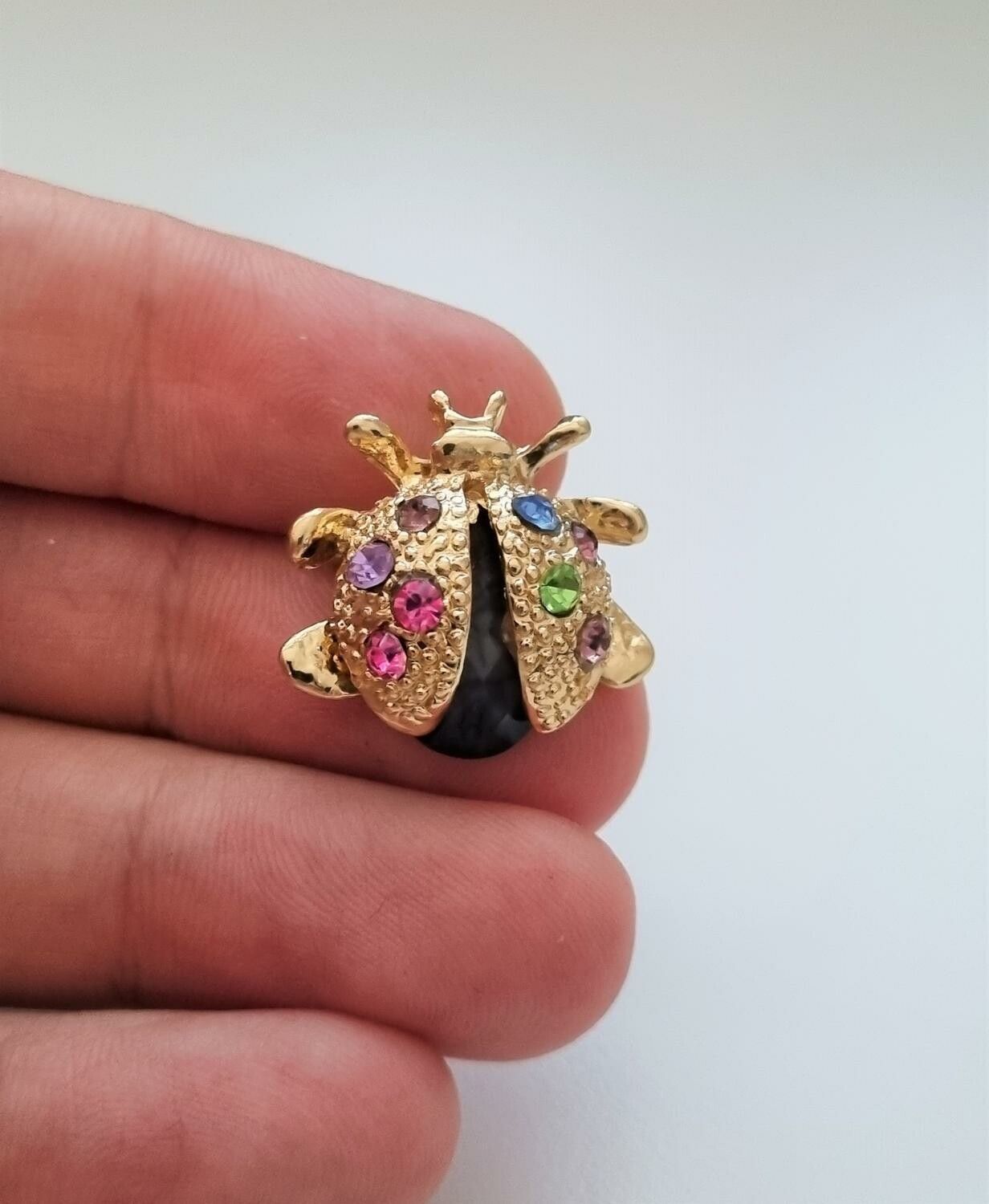 1 st söt miniatyr brosch hänge - Skalbagge (variant 4)