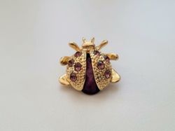 1 st söt miniatyr brosch hänge - Skalbagge (variant 3)