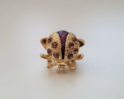 1 st söt miniatyr brosch hänge - Skalbagge (variant 3)