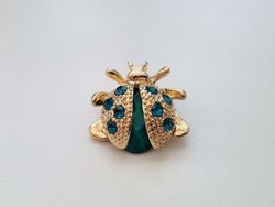 1 st söt miniatyr brosch hänge - Skalbagge (variant 2)