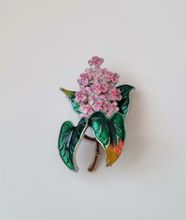 1 st detaljrik brosch hänge - Rosa blommor