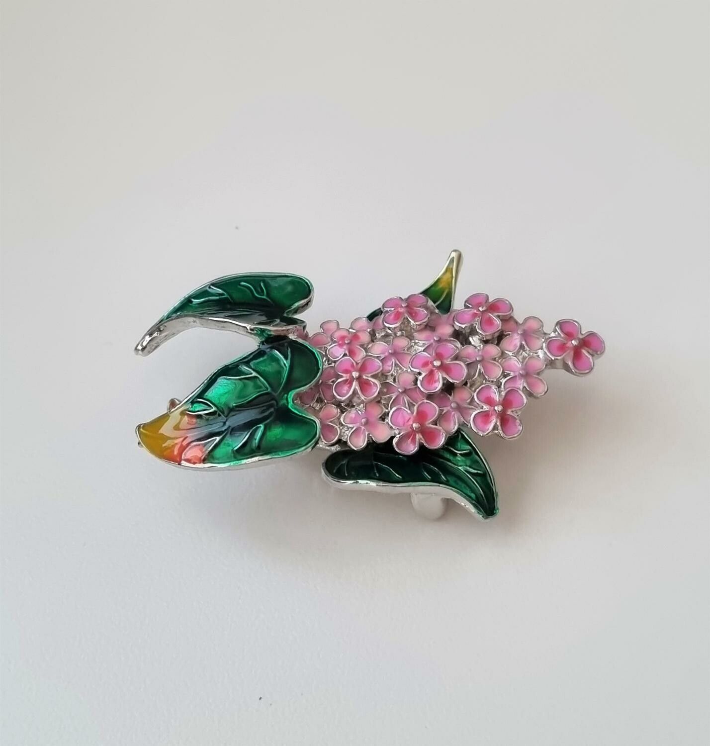 1 st detaljrik brosch hänge - Rosa blommor