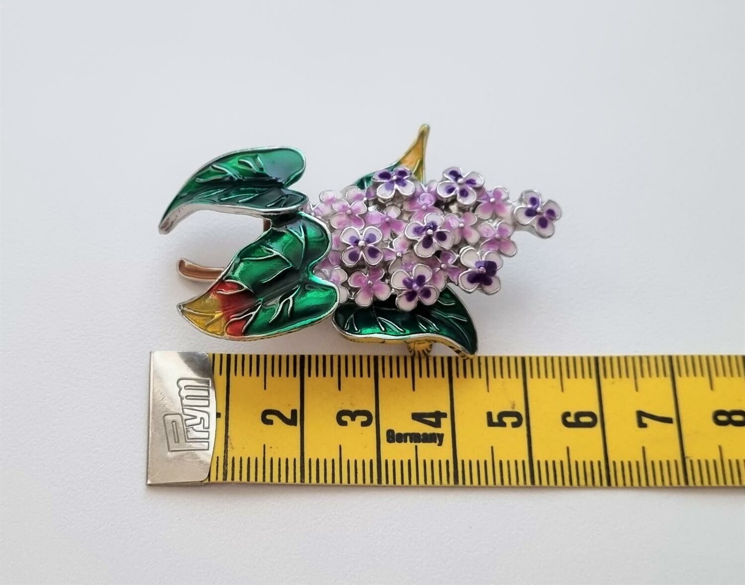 1 st detaljrik brosch hänge - Lila blommor
