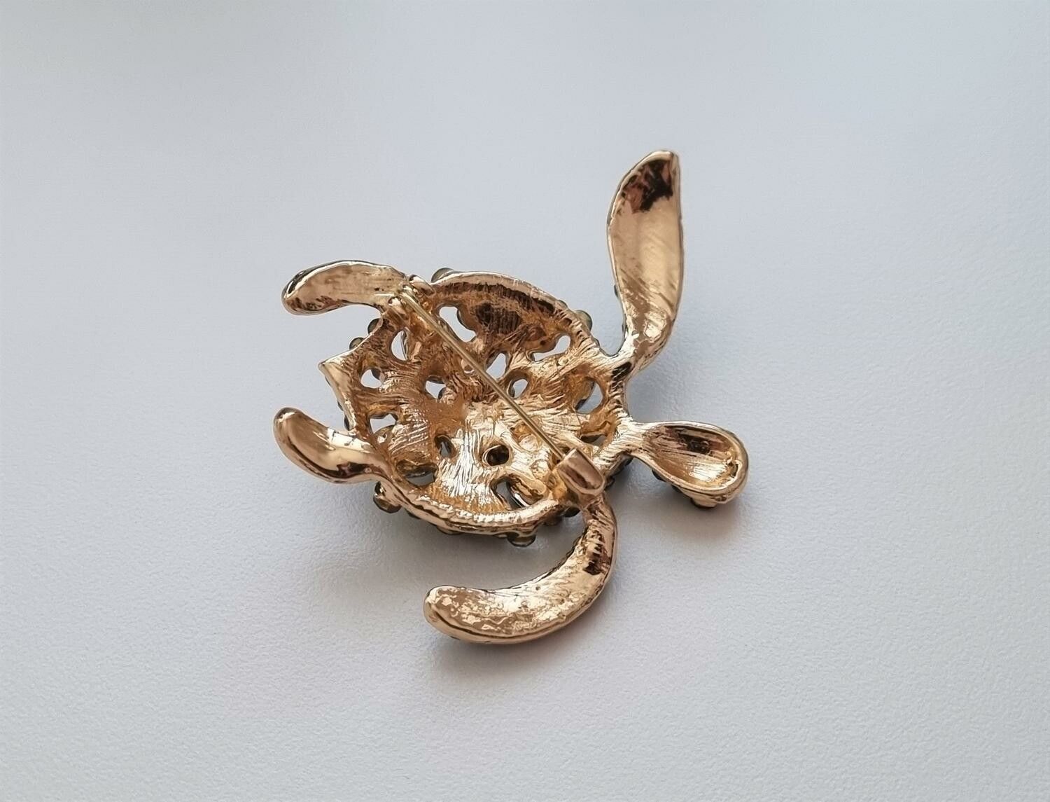 1 st detaljrik brosch hänge - Sköldpadda / havssköldpadda (grön/blå)