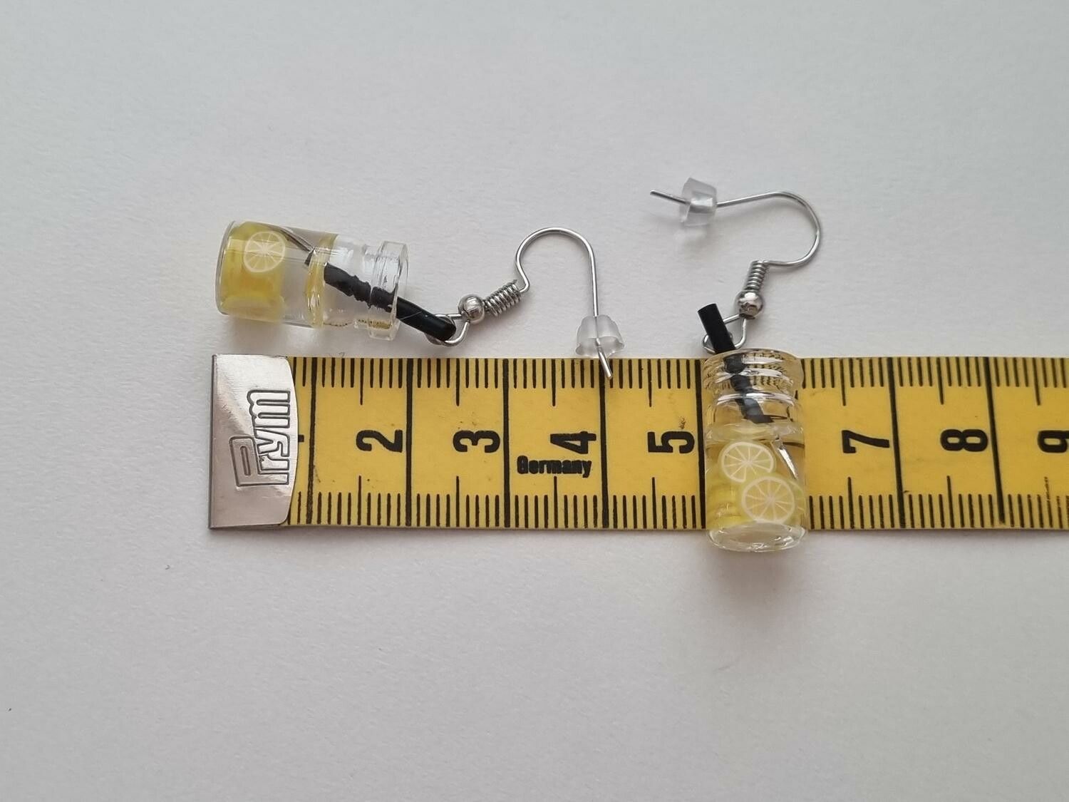 Örhängen, Miniatyr glasflaska / drink med fyllning (variant 11)