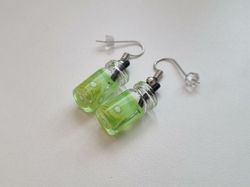 Örhängen, Miniatyr glasflaska / drink med fyllning (variant 7)