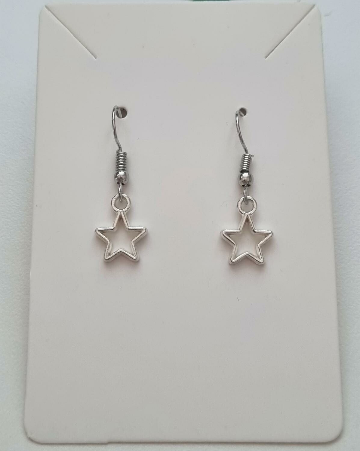 Örhängen Stjärna - antiksilverfärgade