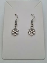 Örhängen Snöflingor, antiksilverfärgade