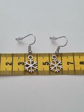 Örhängen Snöflingor, antiksilverfärgade