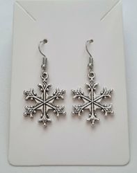 Örhängen Snöflingor, antiksilverfärgade