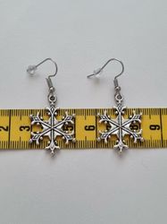 Örhängen Snöflingor, antiksilverfärgade