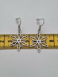 Örhängen Snöflingor, antiksilverfärgade