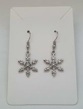 Örhängen Snöflingor, antiksilverfärgade