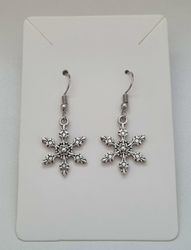 Örhängen Snöflingor, antiksilverfärgade
