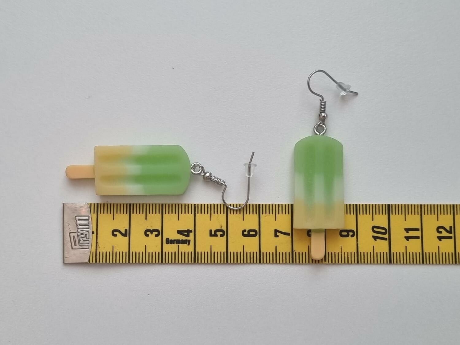 Örhänge Glasspinnar, Glassberlocker (gröna)