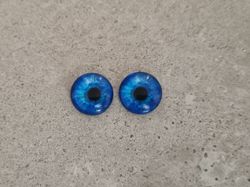 2 st drakögon kattögon i glas, glasinfattningar, cabochoner (12 mm)