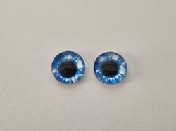 2 st drakögon kattögon i glas, glasinfattningar, cabochoner (12 mm)