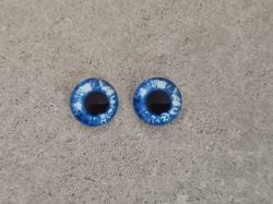2 st drakögon kattögon i glas, glasinfattningar, cabochoner (12 mm)