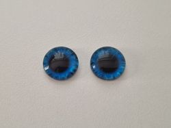 2 st drakögon kattögon i glas, glasinfattningar, cabochoner (12 mm)