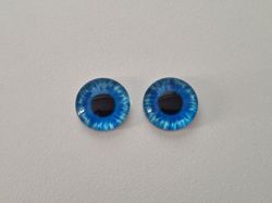 2 st drakögon kattögon i glas, glasinfattningar, cabochoner (12 mm)