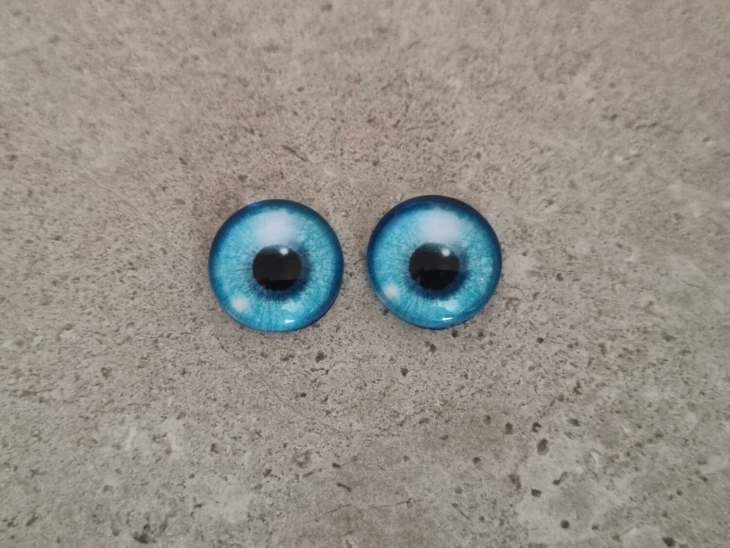 2 st drakögon kattögon i glas, glasinfattningar, cabochoner (12 mm)