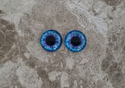 2 st drakögon kattögon i glas, glasinfattningar, cabochoner (12 mm)