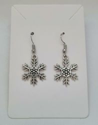 Örhängen Snöflingor, antiksilverfärgade