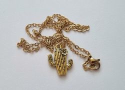 Halsband med kaktus, Kaktusberlock (45 cm långt halsband)