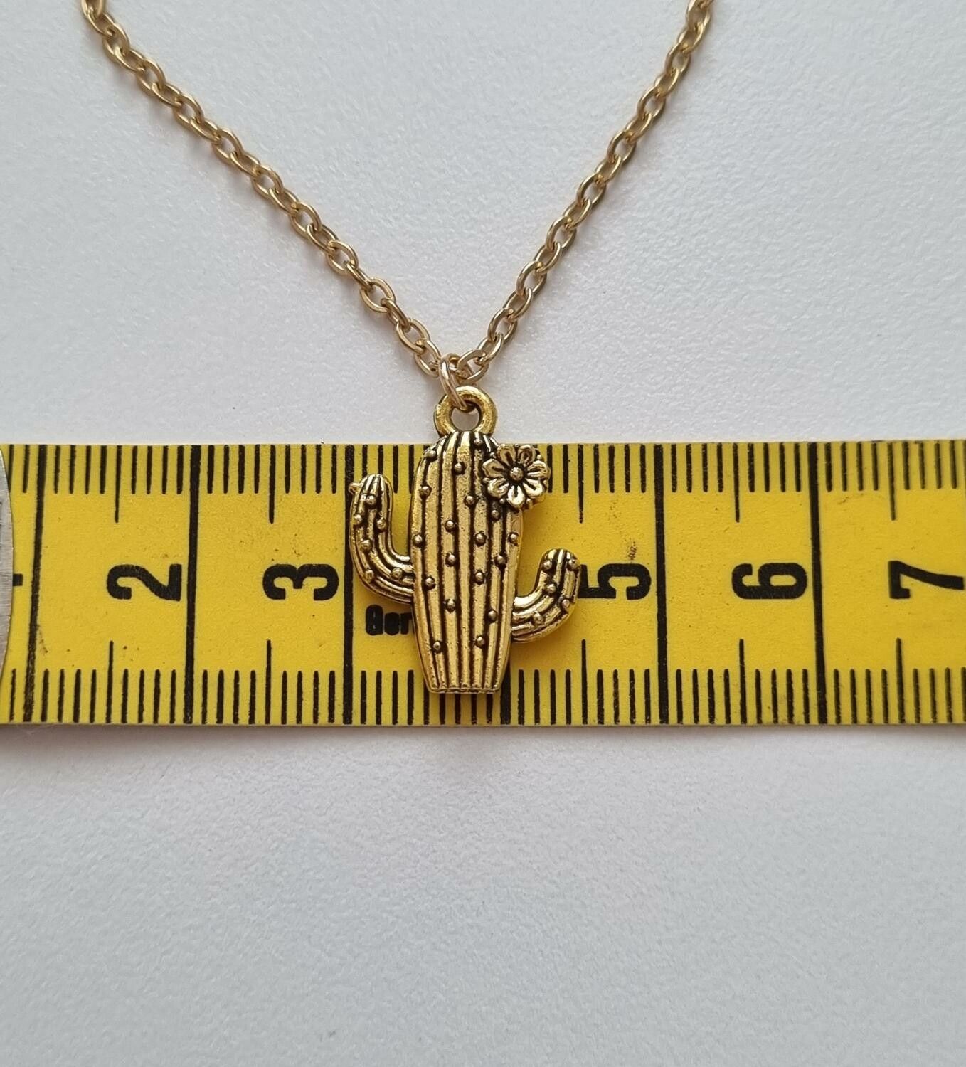 Halsband med kaktus, Kaktusberlock (45 cm långt halsband)
