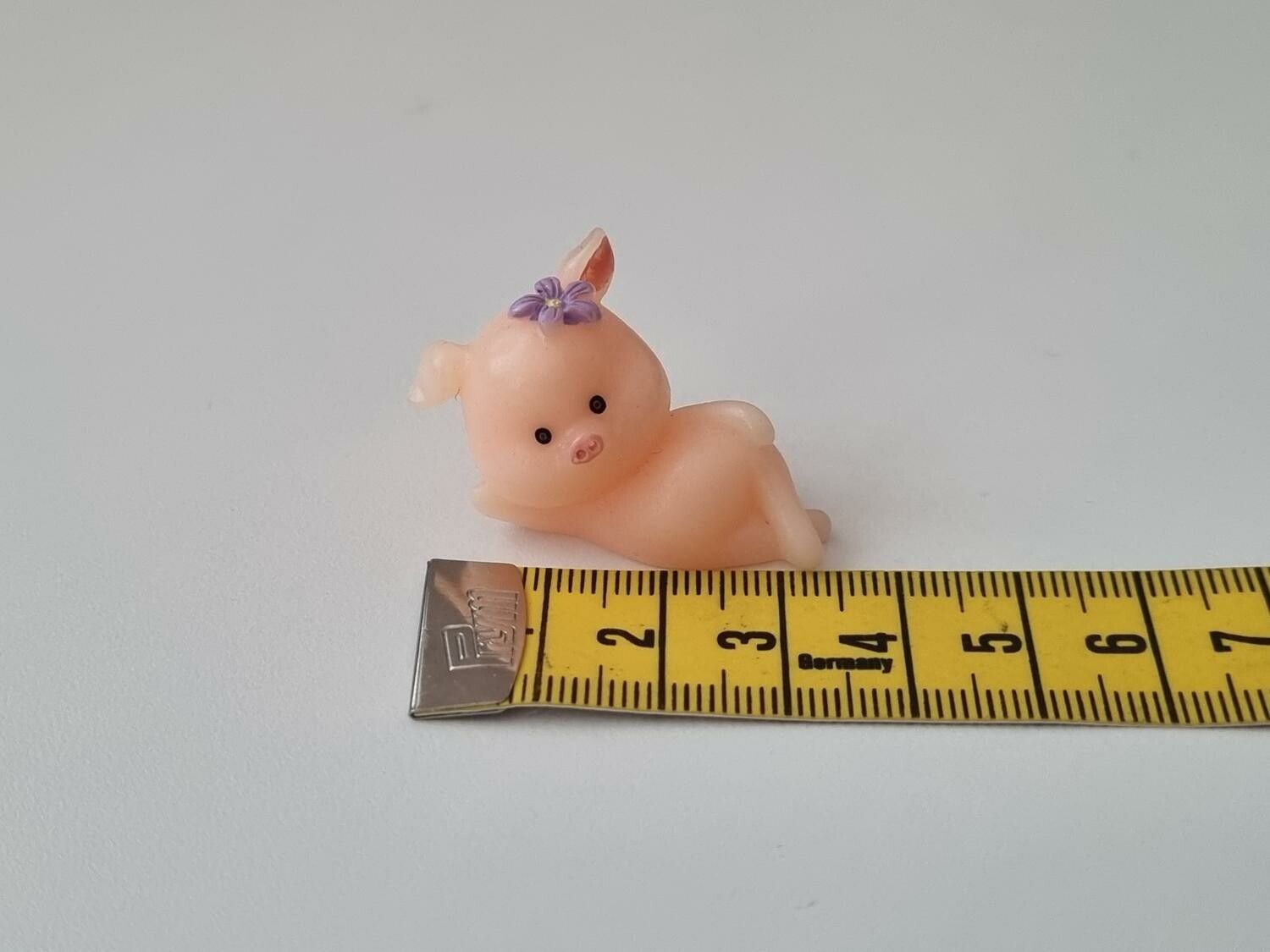 1 st handmålad gris, minigris, miniatyr (variant 13)