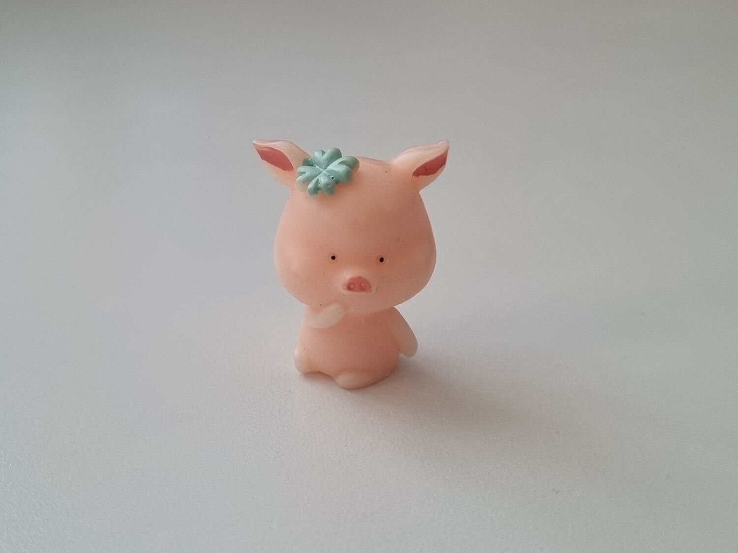 1 st handmålad gris, minigris, miniatyr (variant 12)