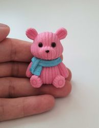 Nalle miniatyr, miniatyrnalle, mininalle (22 gram, rosa)