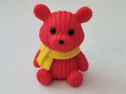 Nalle miniatyr, miniatyrnalle, mininalle (22 gram, röd)
