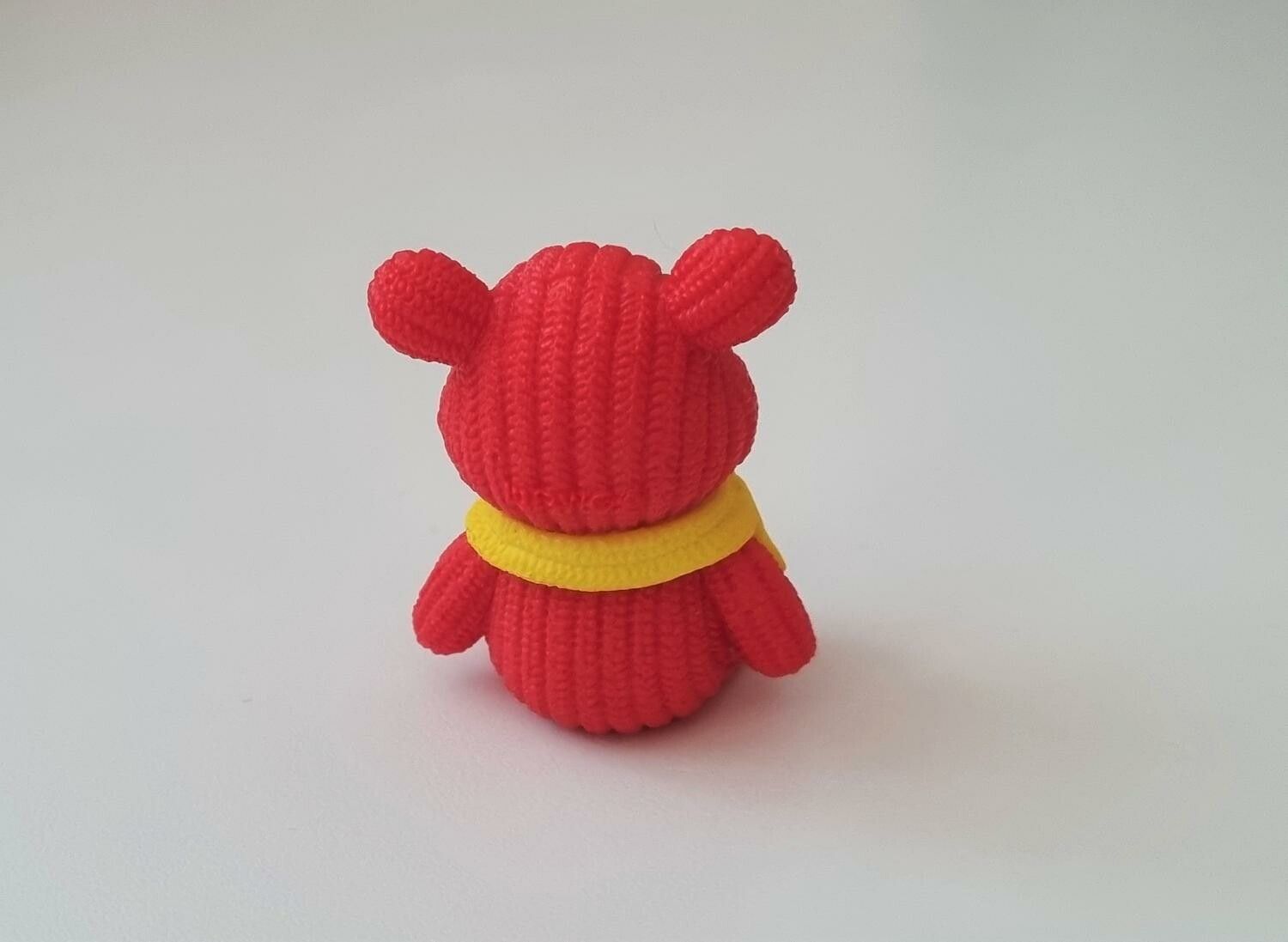 Nalle miniatyr, miniatyrnalle, mininalle (22 gram, röd)