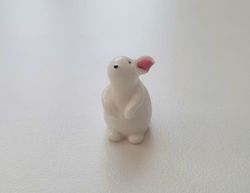 Handmålad kanin, miniatyr (2,2 cm hög)