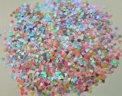 10 gram med konfetti, nagelglitter, dekoration för scrapbooking - Hjärtan
