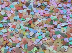 10 gram med konfetti, nagelglitter, dekoration för scrapbooking - Hjärtan