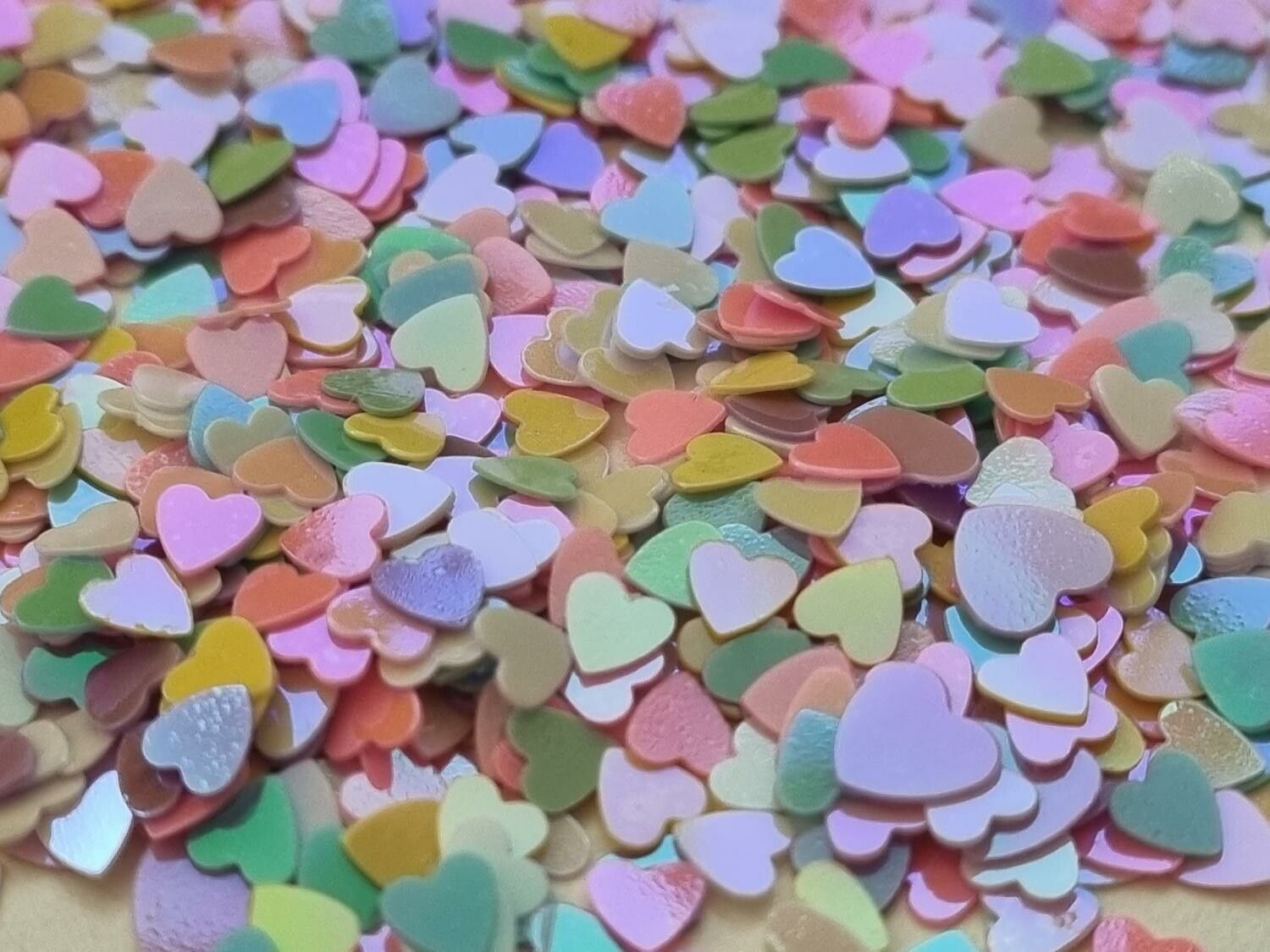 10 gram med konfetti, nagelglitter, dekoration för scrapbooking - Hjärtan