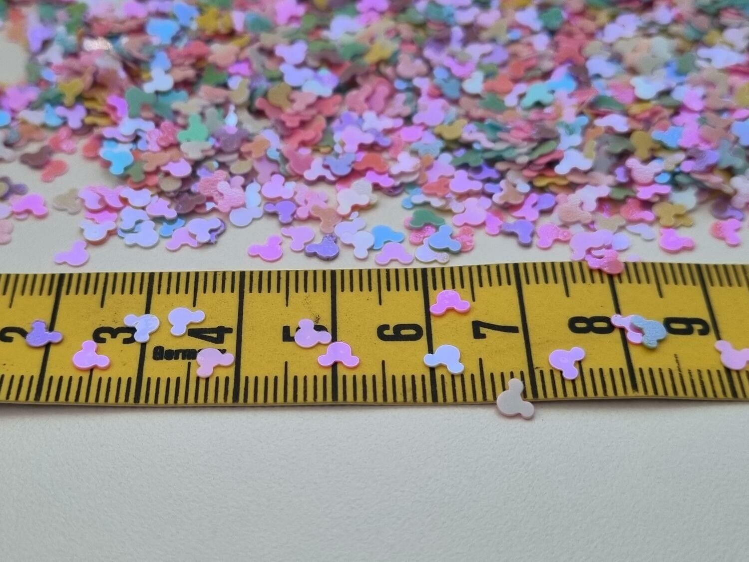 10 gram med konfetti, nagelglitter, dekoration för scrapbooking - Musöron
